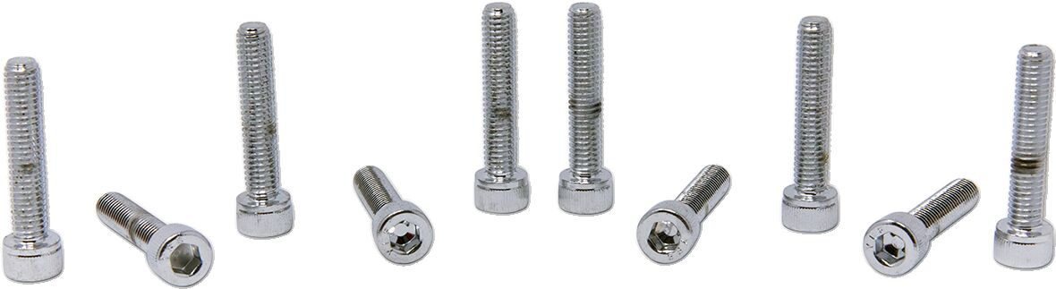 Drag Specialties Socket-Head Bolt 10-32X1 Knurled Chrome 10-32 X 1 Soc