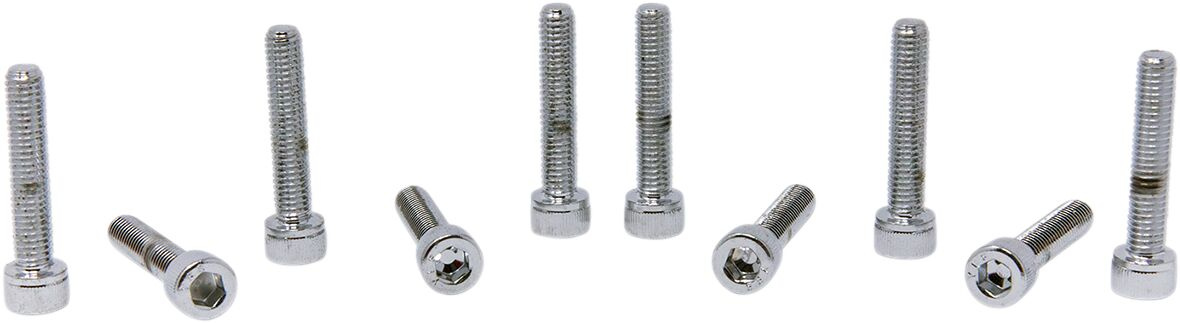 Drag Specialties Socket-Head Bolt 10-32X1 Knurled Chrome 10-32 X 1 Soc