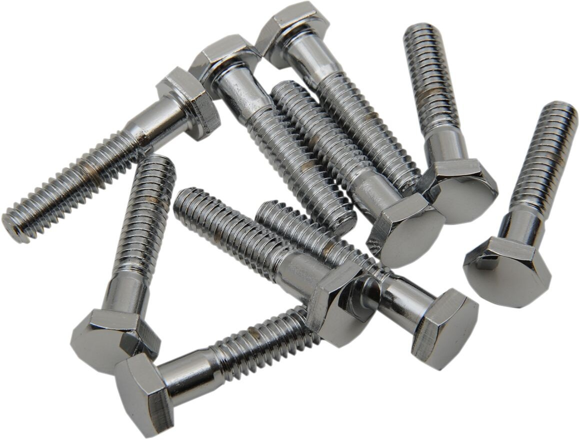 Drag Specialties Hex-Head Bolt 1/4-20X1.5 Chrome 1/4-20X1 1/2 Chr Hex