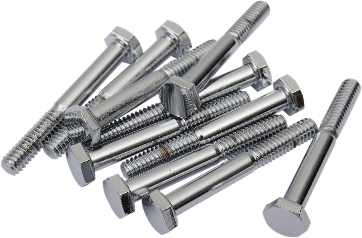 Drag Specialties Hex-Head Bolt 1/4-20X2.25 Chrome 1/4-20X2 1/4 Chr Hex