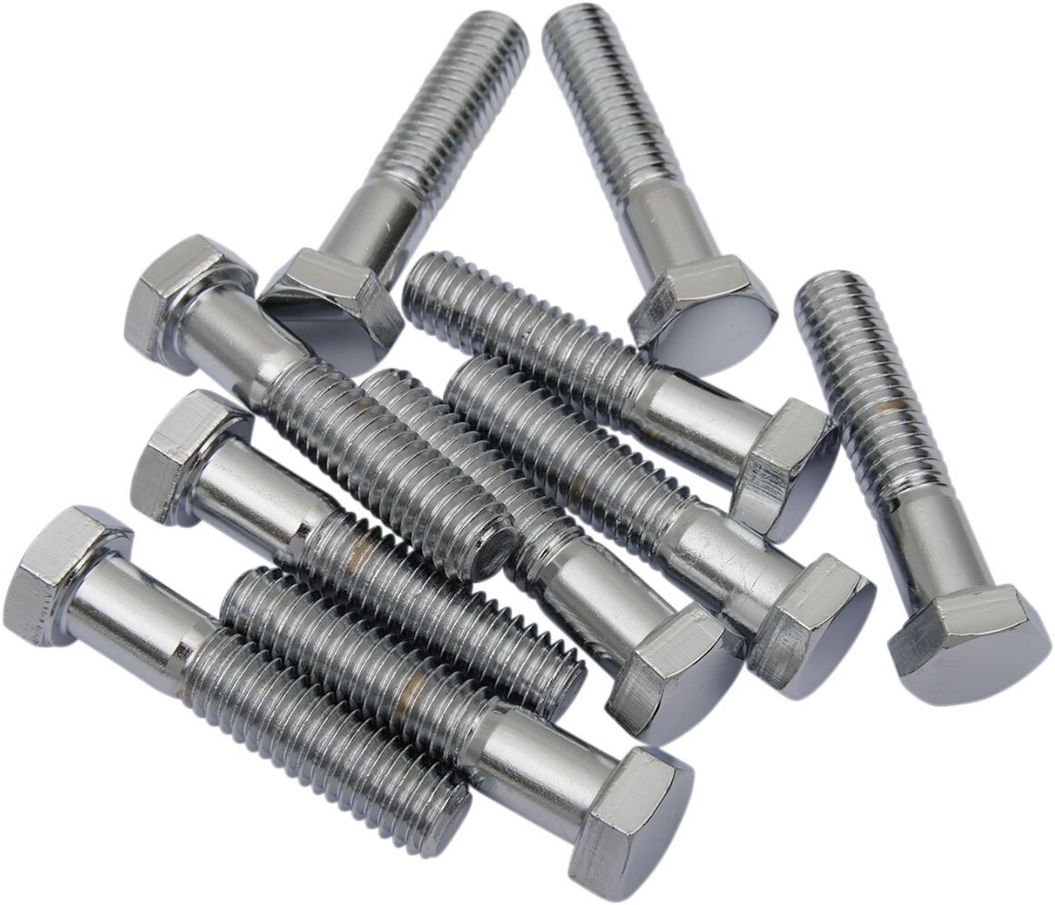 Drag Specialties Hex-Head Bolt 3/8-16X1.5 Chrome 3/8-16X1 1/2 Chr Hex