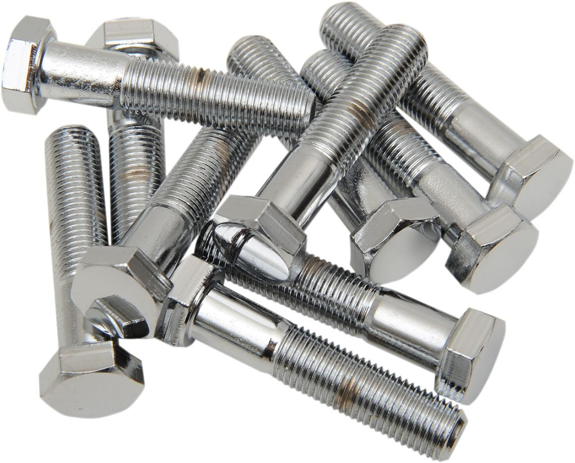 Drag Specialties Hex-Head Bolt 3/8-24X2 Chrome 3/8-24 X 2 Chrome Hex H