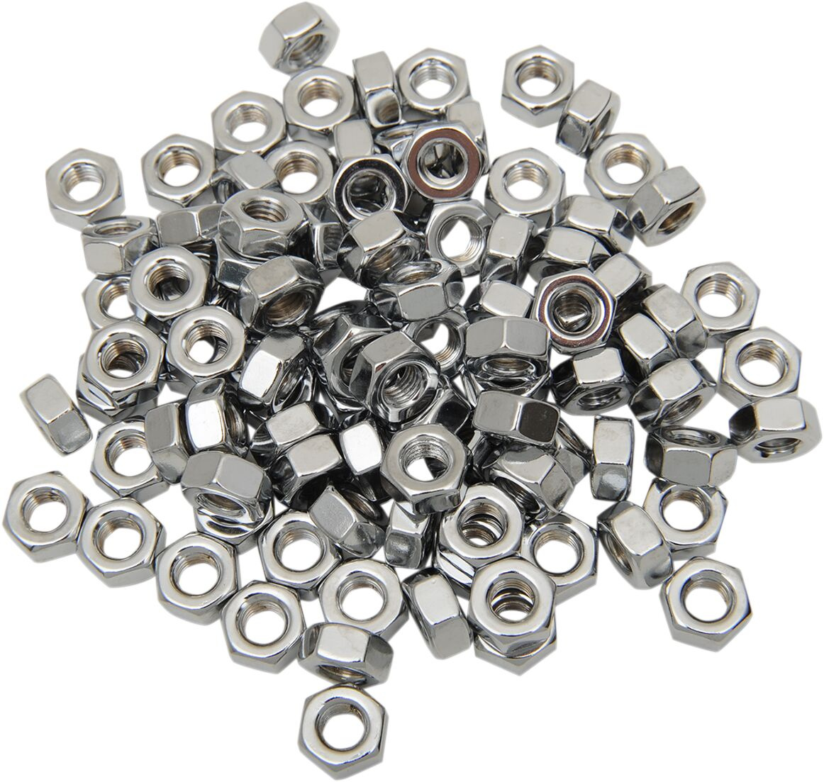 Drag Specialties Hex Nut 1/4-28 Chrome 1/4-28 Chrome Hex Nut