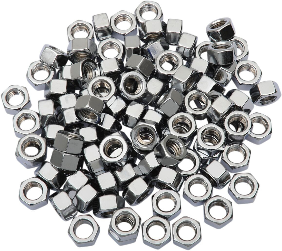 Drag Specialties Hex Nut 5/16-24 Chrome 5/16-24 Chrome Hex Nut