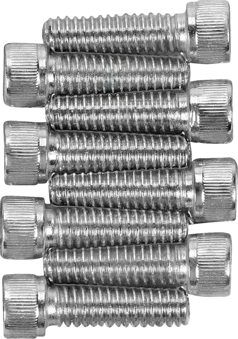 Drag Specialties Chrome Socket-Head Lifter Base Bolt Kit Knurled Lftr