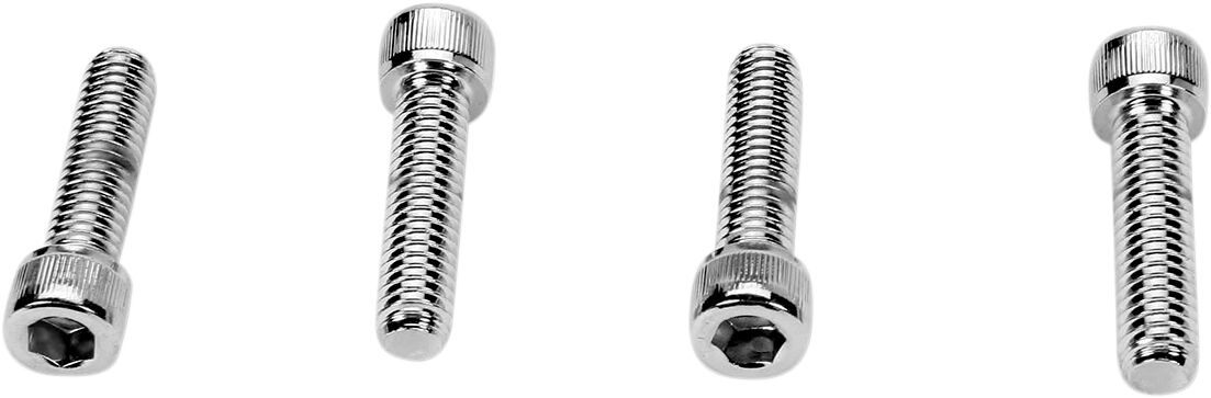 Drag Specialties Chrome Socket-Head Handlebar Clamp Bolt Kit Knurled S