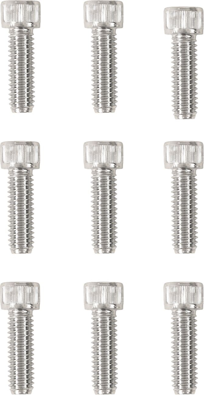Drag Specialties Chrome Socket-Head Kicker Cover Bolt Kit Knurled Sckt