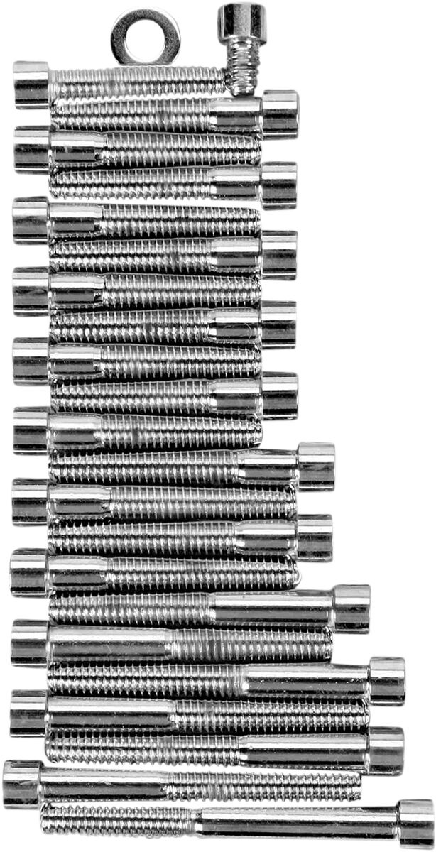 Drag Specialties Chrome Socket-Head Sprocket Cover Bolt Kit Smooth Smt