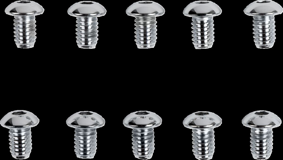Drag Specialties Button-Head Bolt 5/16-18X0.5 Chrome 5/16-18 X 1/2 But