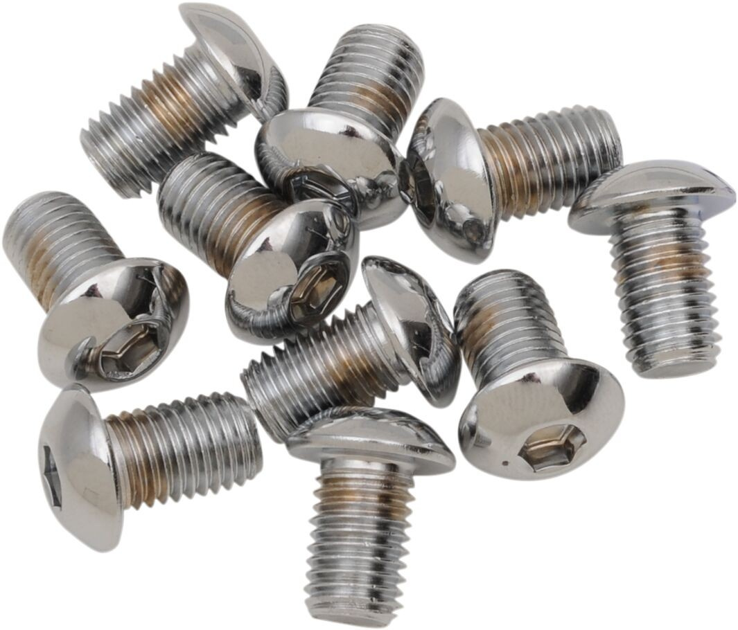 Drag Specialties Button-Head Bolt 5/16-24X1 Chrome 5/16-24 X 1 Butn Hd