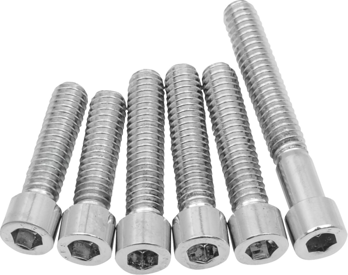 Drag Specialties Chrome Socket-Head Cam Cover Bolt Kit Smooth Smth S-H