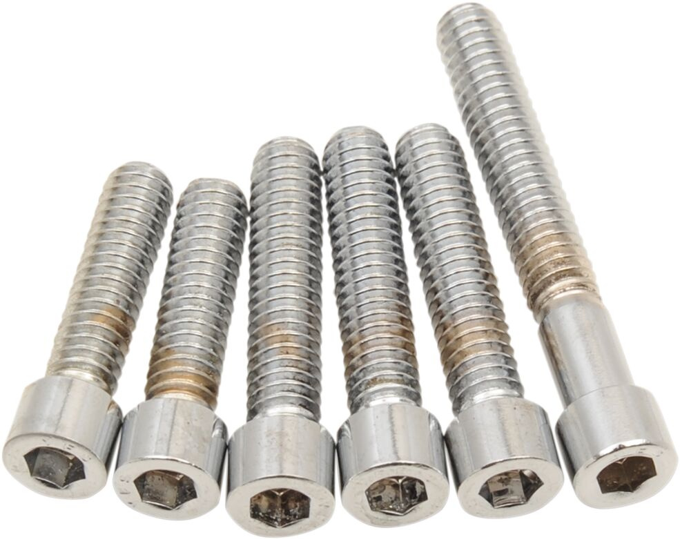 Drag Specialties Chrome Socket-Head Cam Cover Bolt Kit Smooth Smth S-H