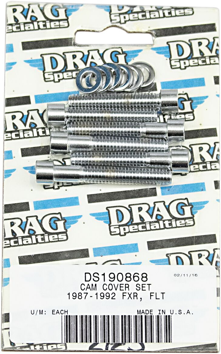 Drag Specialties Chrome Socket-Head Cam Cover Bolt Kit Smooth Smth S-H