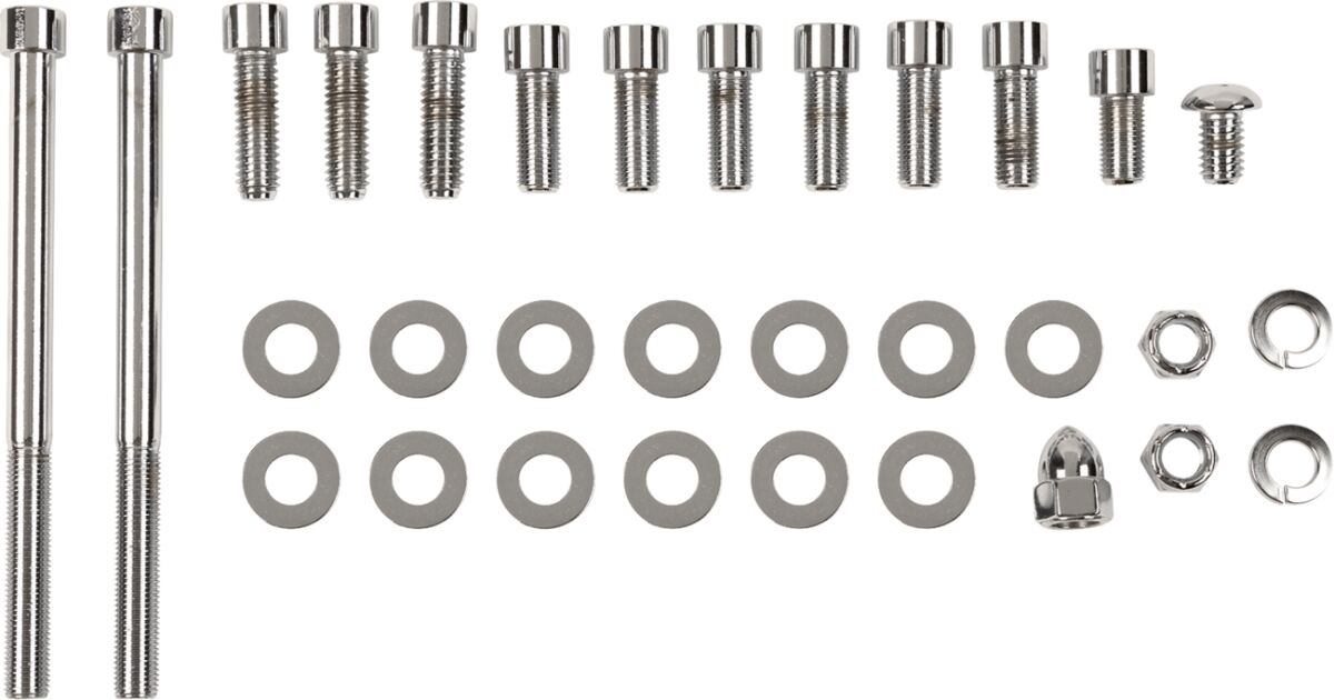 Drag Specialties Chrome Socket-Head Motor Mount Bolt Kit Smooth Smth M
