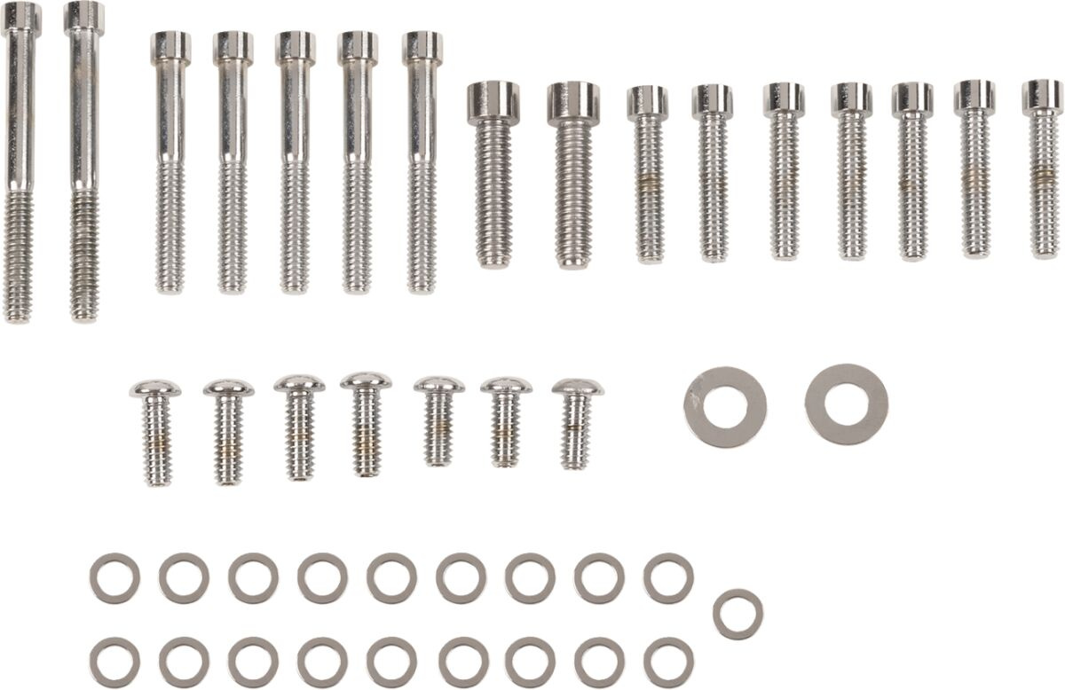 Drag Specialties Chrome Socket-Head Primary Cover Bolt Kit Smooth Smth