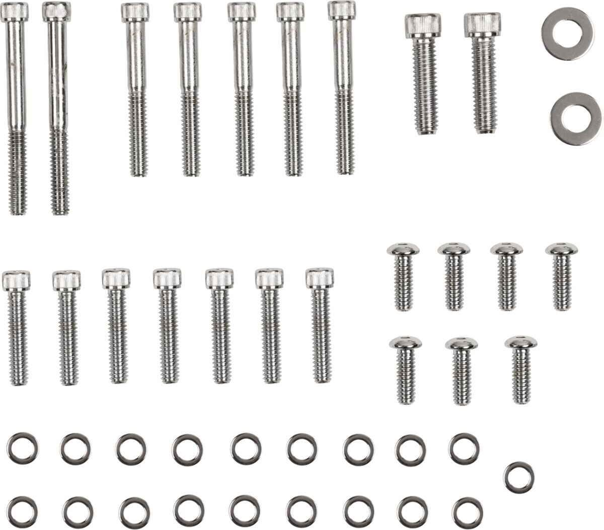 Drag Specialties Chrome Socket-Head Primary Cover Bolt Kit Knurled Knr