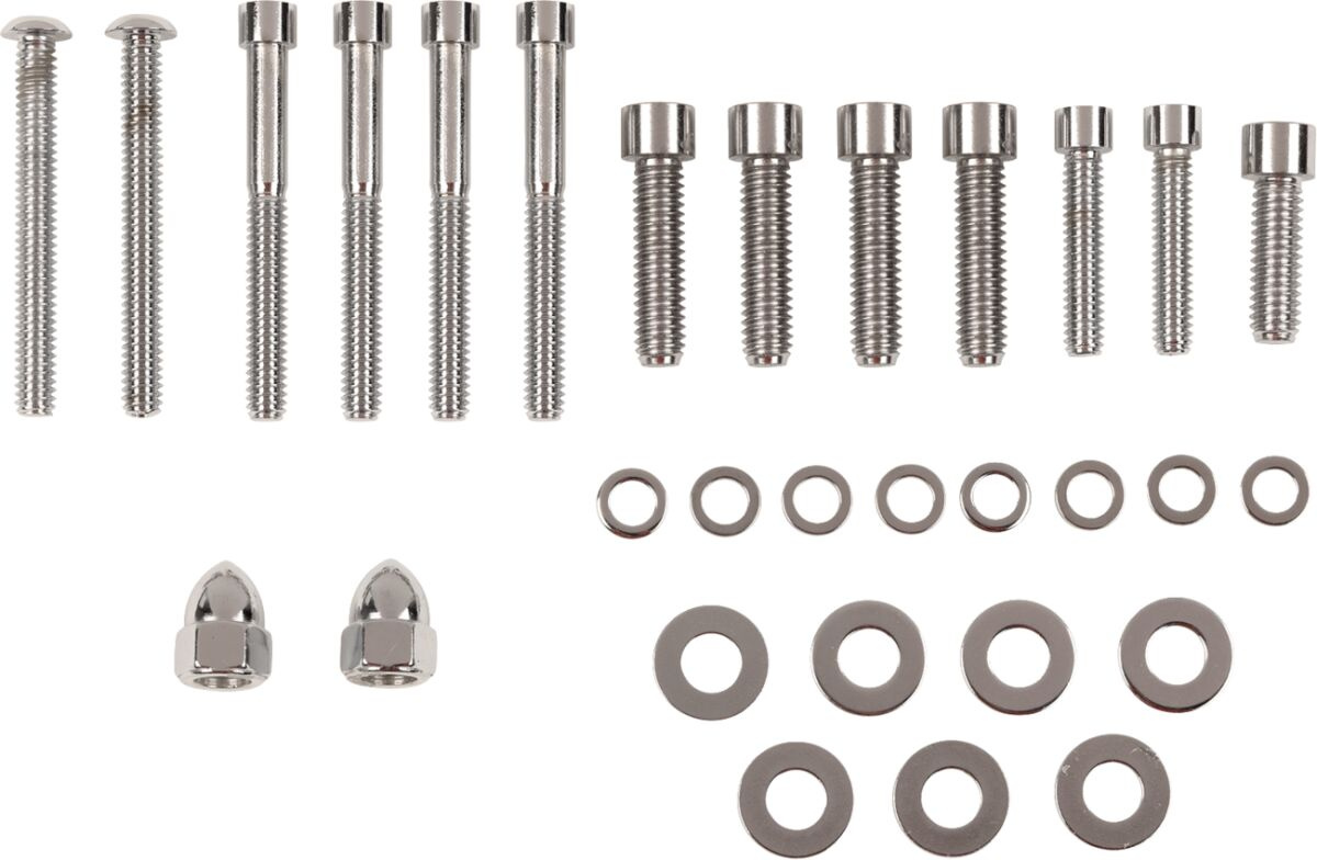 Drag Specialties Chrome Socket-Head Transmission End Cover Bolt Kit Sm