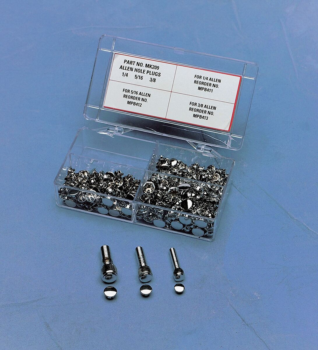 Drag Specialties Allen-Head Bolt Plug Assortment Chrome Socket Hd Plug