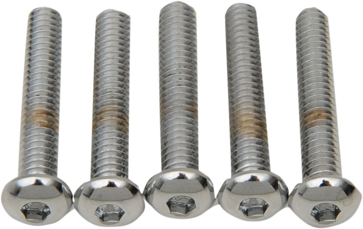 Drag Specialties Button-Head Bolt 1/4-20X1.75 Chrome 1/4X20X1-3/4 Butt