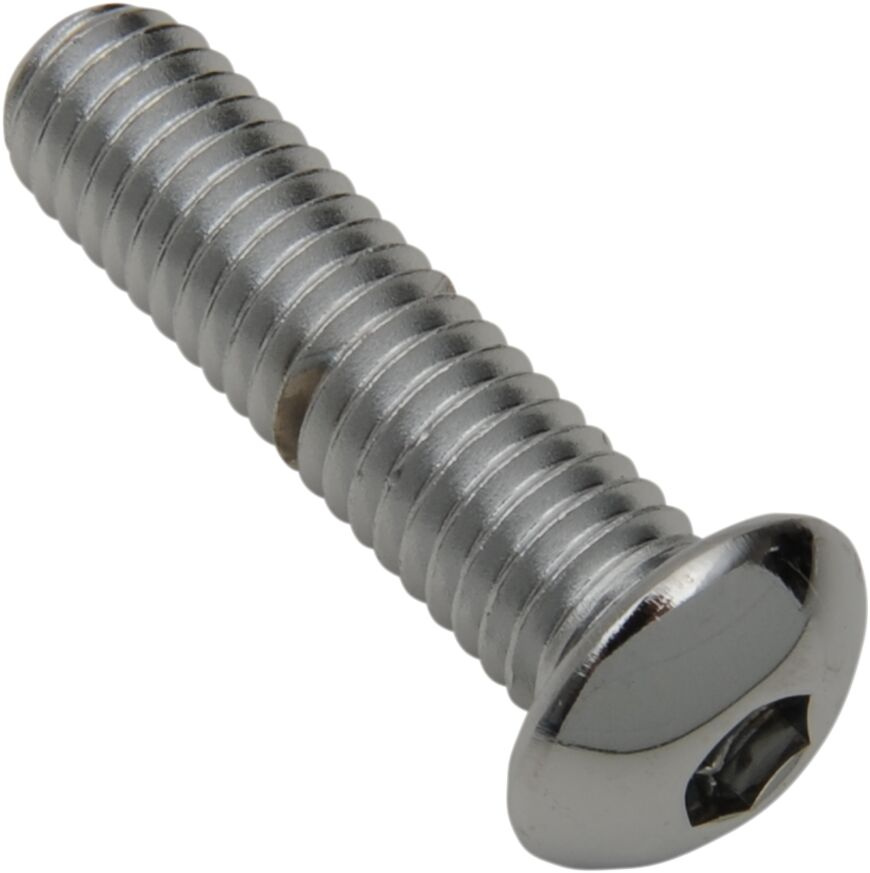 Drag Specialties Button-Head Bolt 3/8-16X1.5 Chrome 3/8X16X1-1/2 Butto