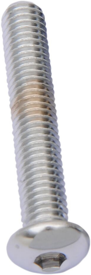 Drag Specialties Button-Head Bolt 3/8-16X2.5 Chrome 3/8X16X2-1/2 Butto