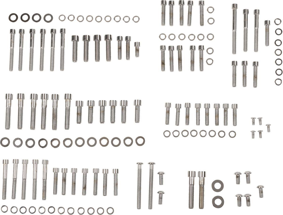 Drag Specialties Chrome Socket-Head Engine Case Bolt Kit Smooth Sm Soc