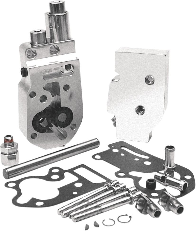 Jims Oil Pump Assembly Flow Pro 1 Billet Polished Oil P.Top Line Cov 7