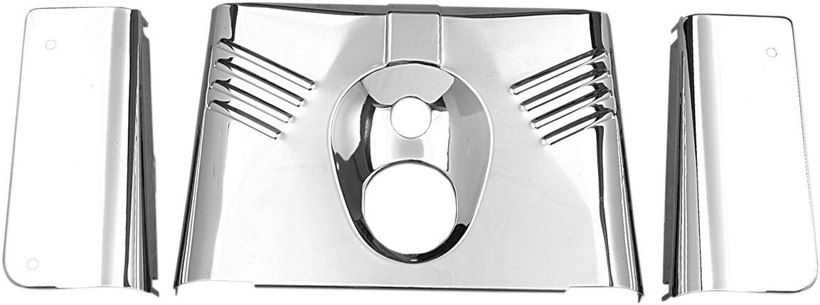 Drag Specialties Fork Tins 3-Piece Chrome Fork Tins 86-17 Flst Rib Chr