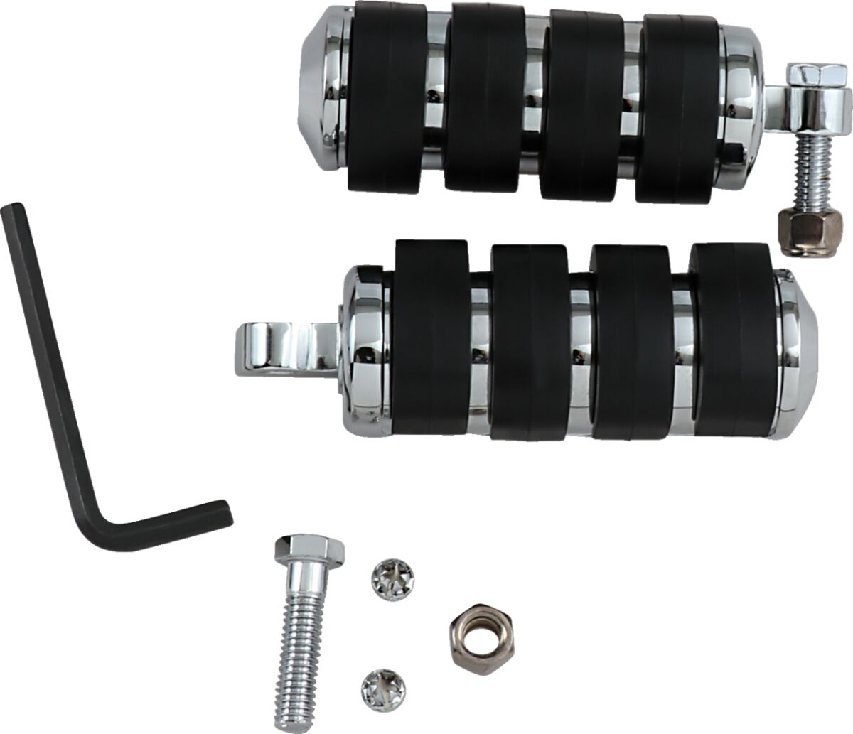 Kuryakyn Iso Pegs Large Male-Mount Pegs Large Iso W/ Mounts - Chr