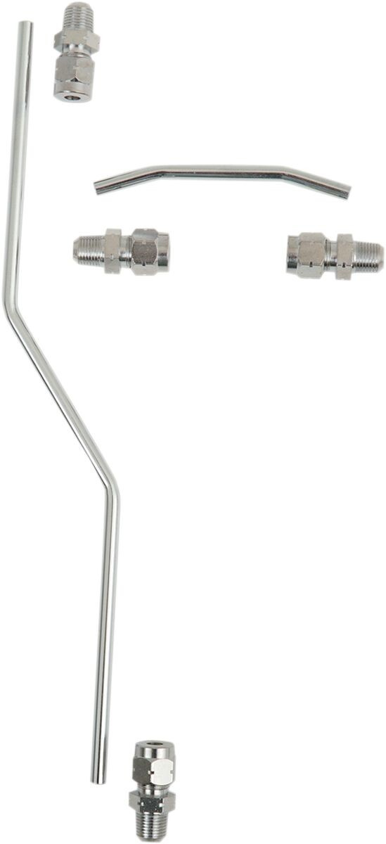 Drag Specialties Rocker Box Oil Line Chrome Rocker Box Oil Lines Fx