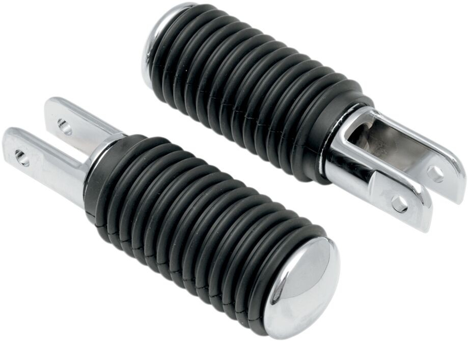 Drag Specialties Footpegs Rubber Chrome-Ends 5/8