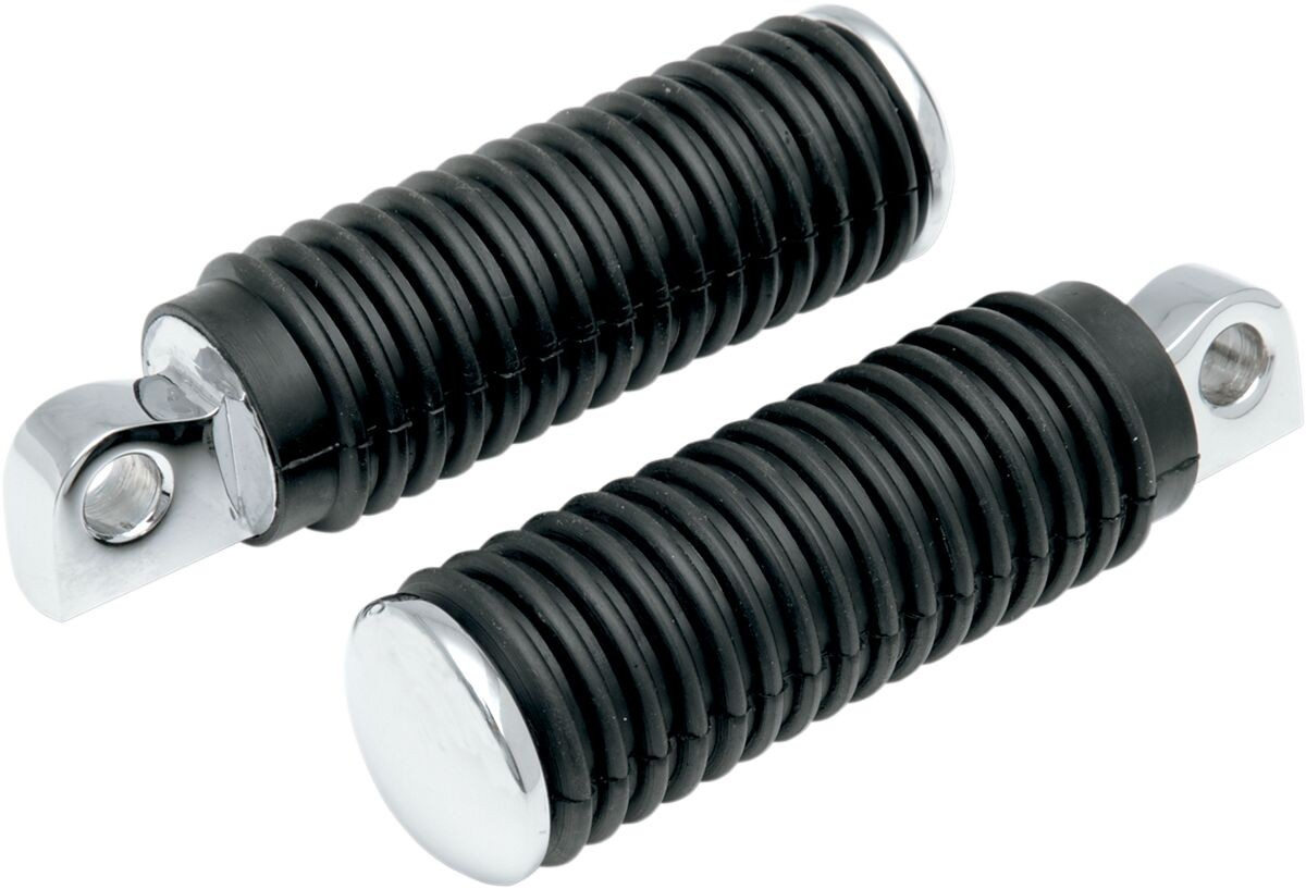 Drag Specialties Footpegs Rubber Chrome-Ends Male-Mount Passngr Peg Ru