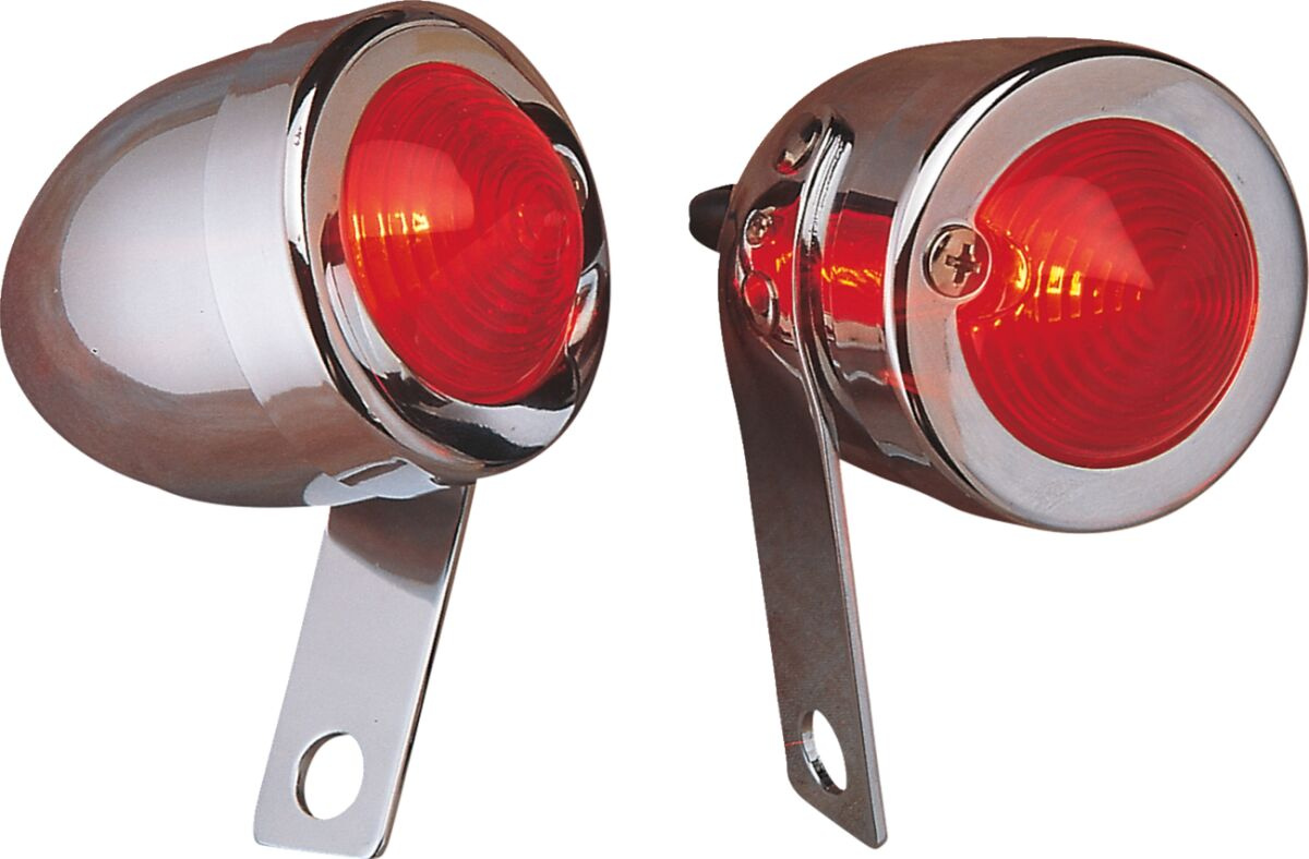 Drag Specialties Bullet Marker Light Right-Mount Red Chr Bullet Lght R