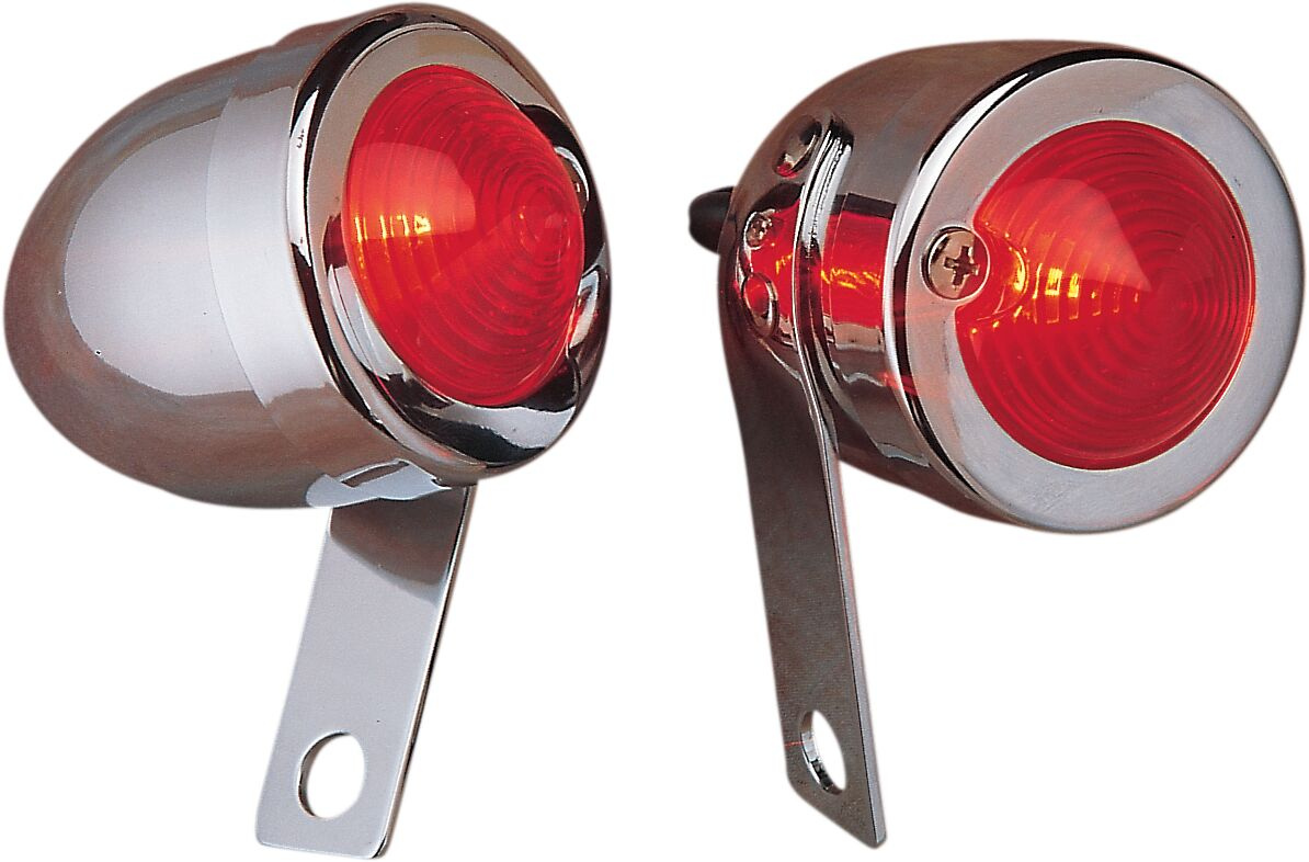 Drag Specialties Bullet Marker Light Right-Mount Red Chr Bullet Lght R