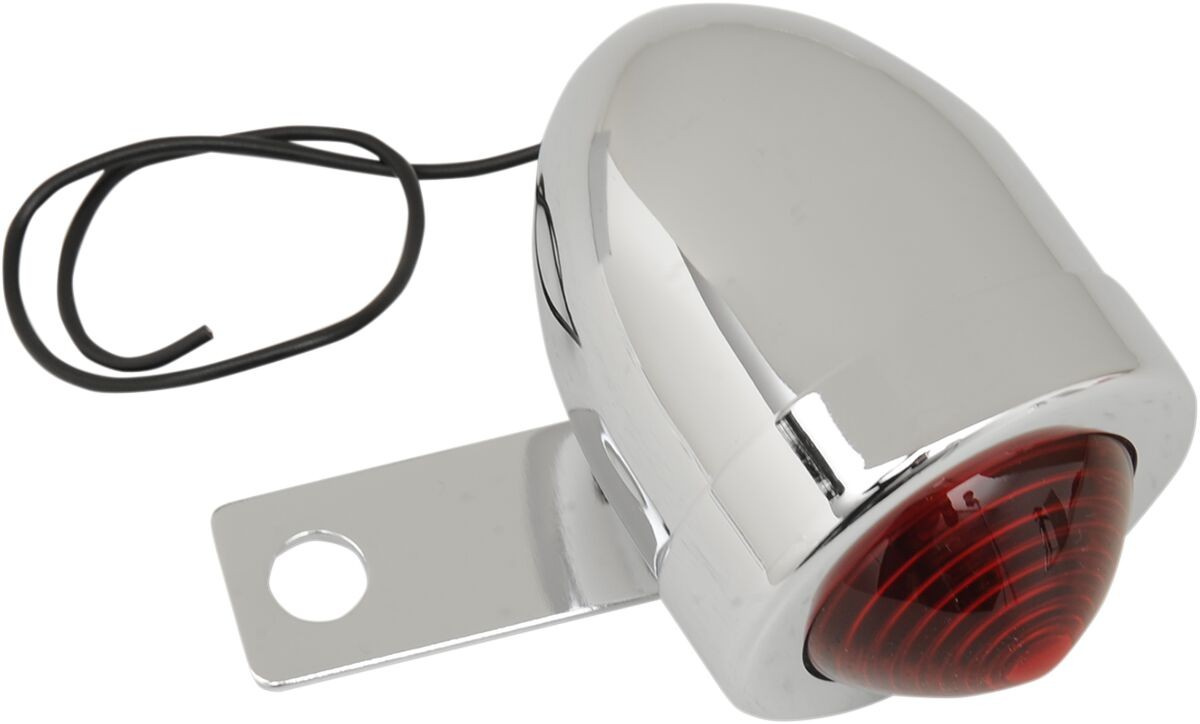 Drag Specialties Bullet Marker Light Left-Mount Red Chr Bullet Light L