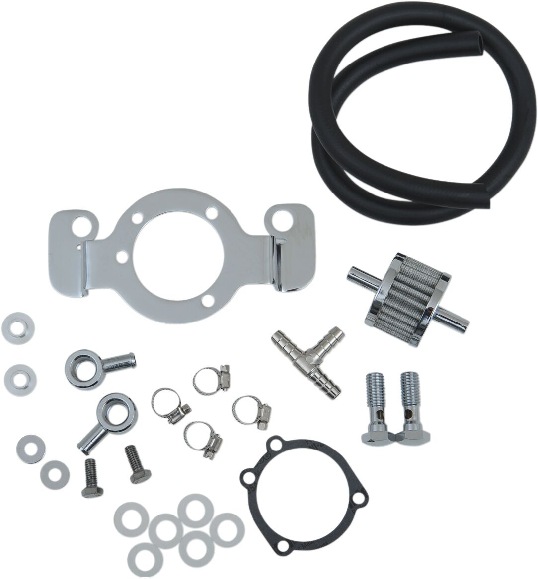 Drag Specialties Crankcase Breather/Support Bracket Kit C/Case Brthr K