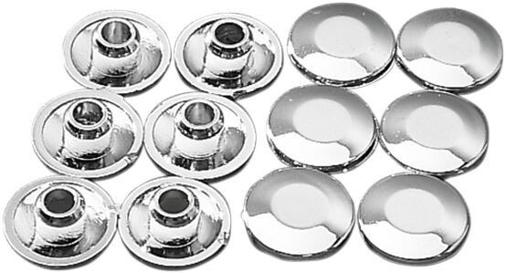 Drag Specialties Chrome Plugs For Handlebar Clamp 1/4