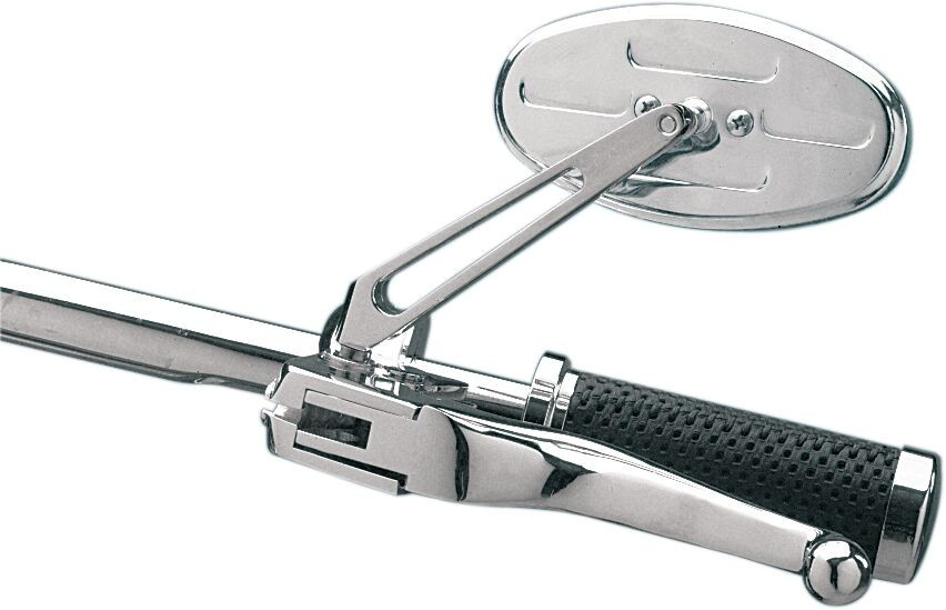 Drag Specialties Mirror Ness Stealth I Oval W/ 4.75