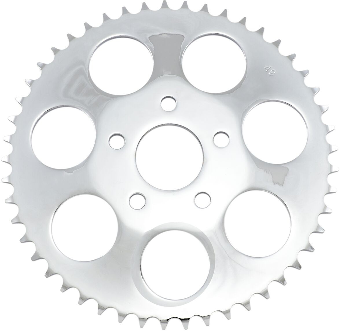 Drag Specialties Rear Chain Sprocket Dished 49T Steel/Chrome Spkt 49T7
