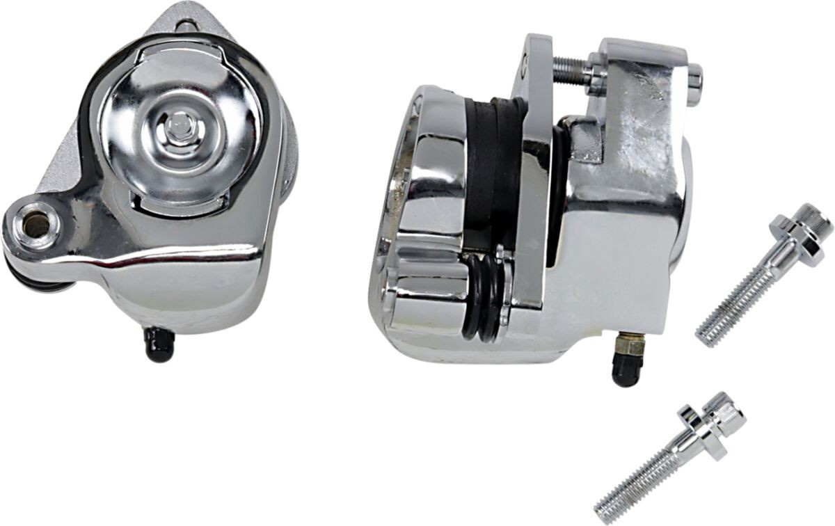 Drag Specialties Front Brake Caliper Kit Chrome Dual Chr.Dual Frnt.Cal