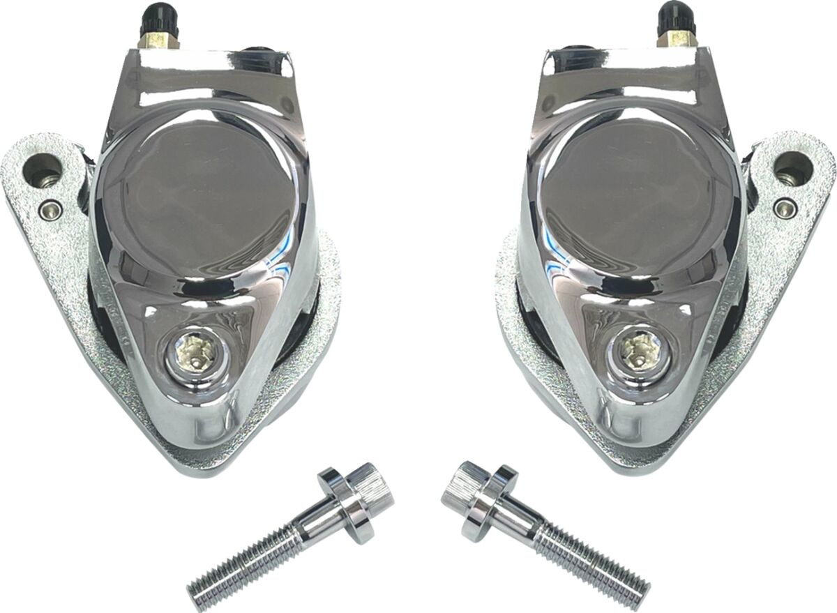 Drag Specialties Front Brake Caliper Kit Chrome Dual Chr.Dual Frnt.Cal