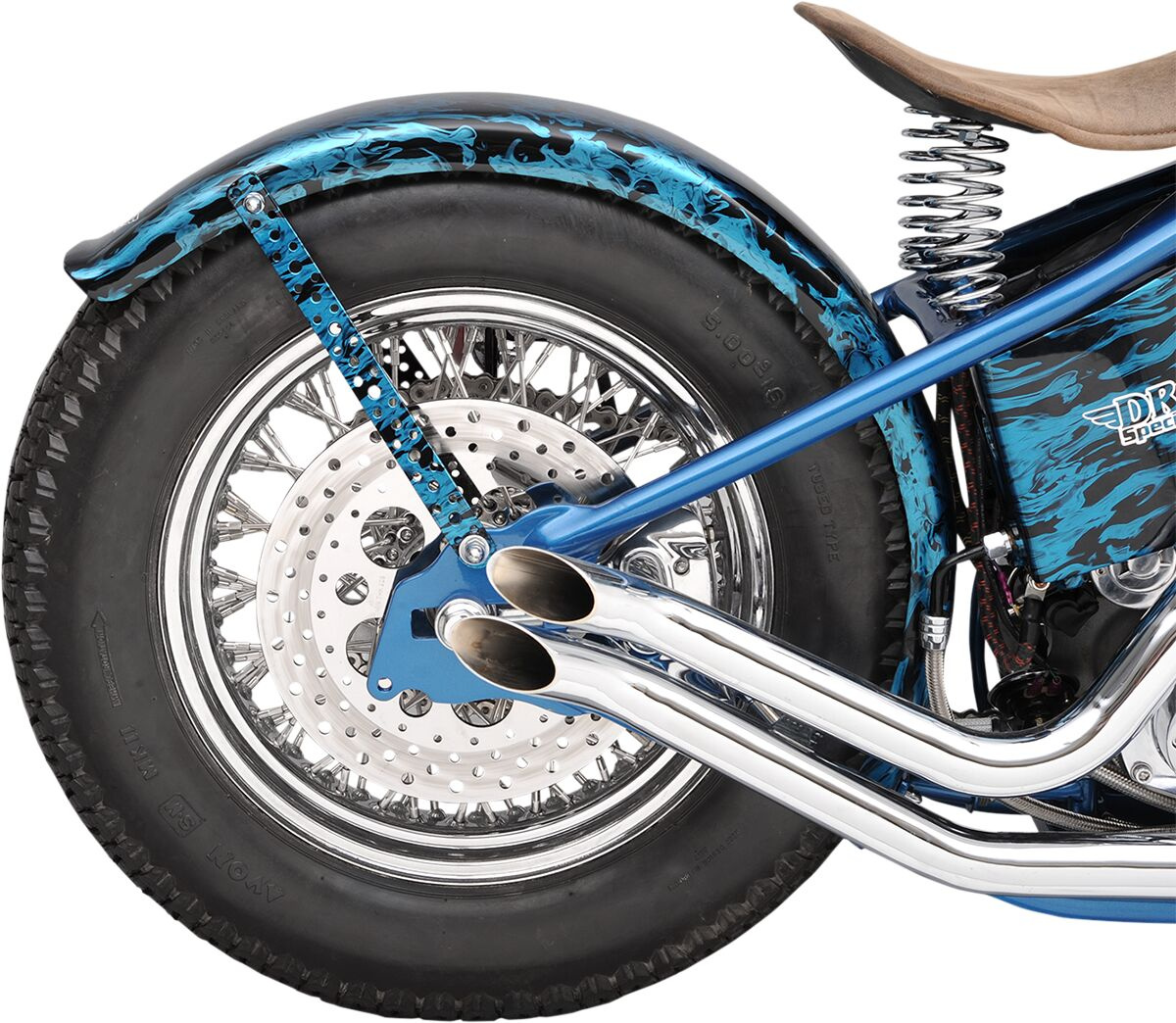 Drag Specialties Rear Fender Steel Smooth 1Pc Smooth Rr Fndr 80-4Fl