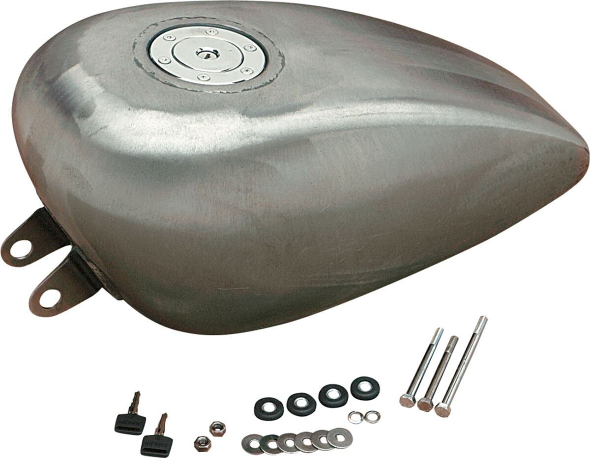 Drag Specialties Gas Tank With Chrome Aero-Style Gas Cap 3.3 Aero Cap