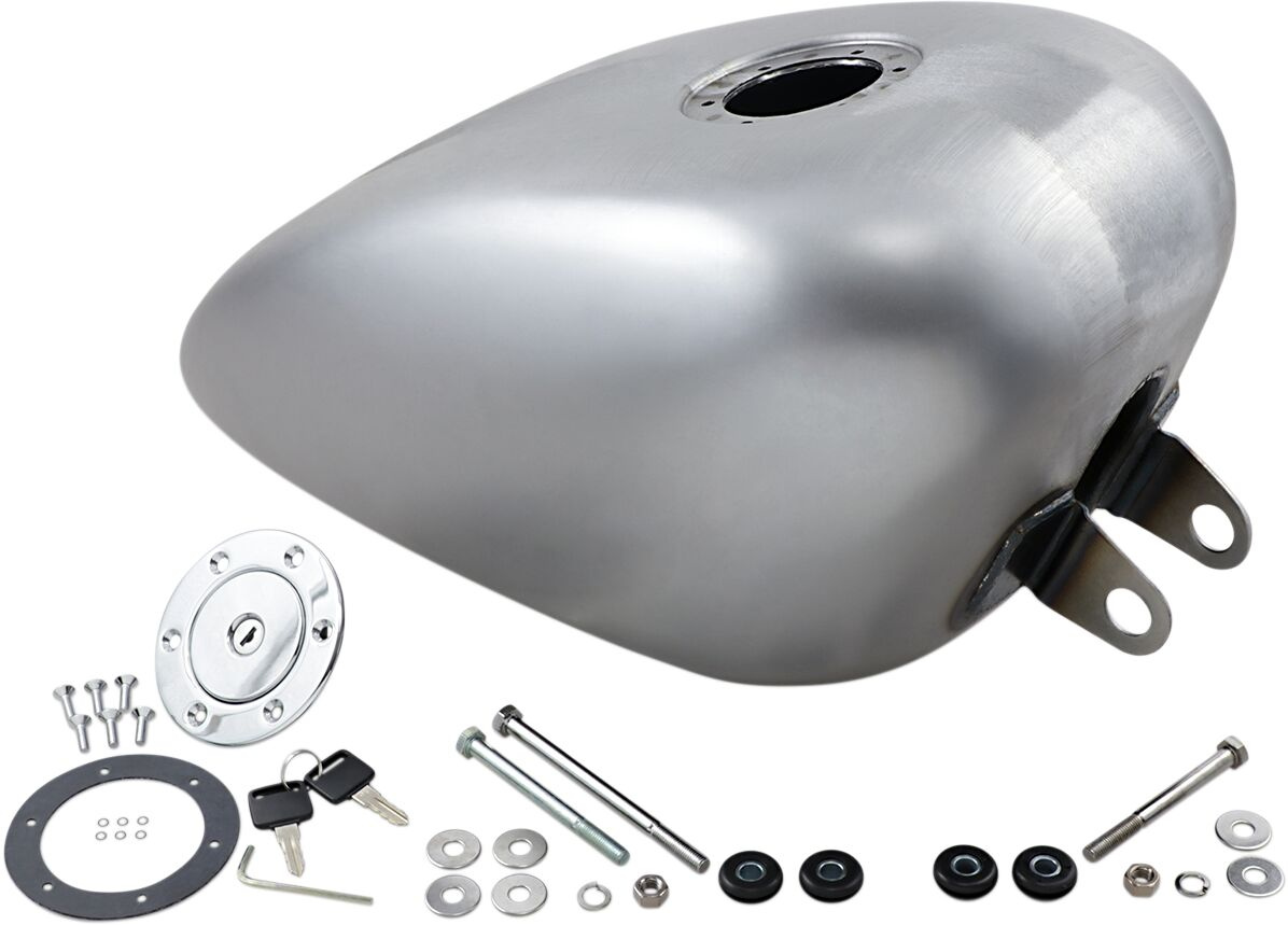 Drag Specialties Gas Tank With Chrome Aero-Style Gas Cap 3.3 Aero Cap