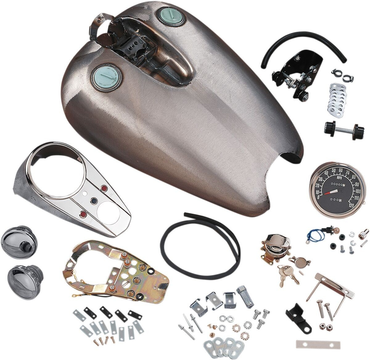 Drag Specialties Rubber Mount Quickbob Gas Tank Extended 2