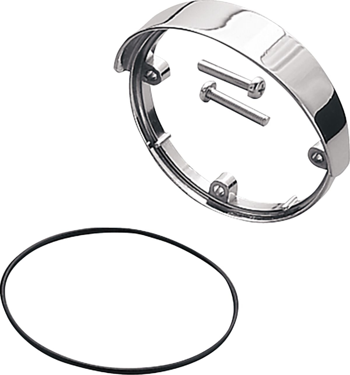 Drag Specialties Front/Rear Die-Cast Turn Signal Visor Chrome Visor Tr