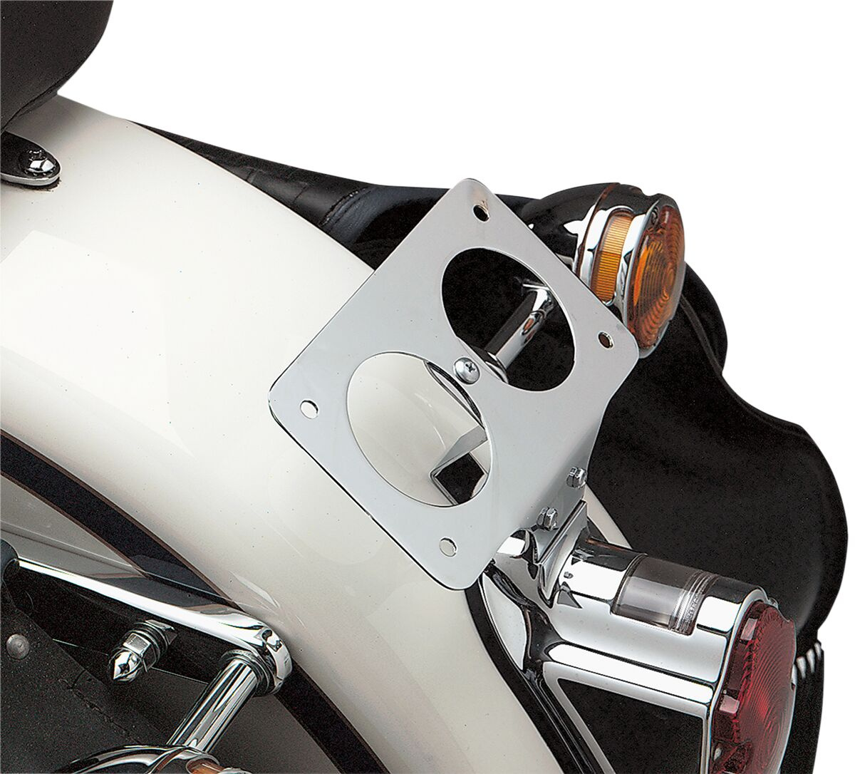 Drag Specialties Laydown License Plate Mount Steel 97-06 Flsts License