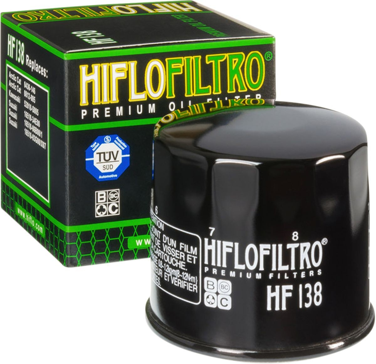 Hiflofiltro Oil Filter Spin-On Paper Glossy Black Hiflofiltro Oil Filt