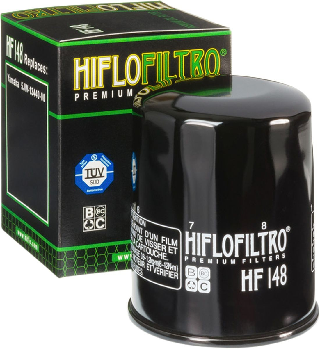 Hiflofiltro Oil Filter Spin-On Paper Glossy Black Hiflofiltro Oil Filt