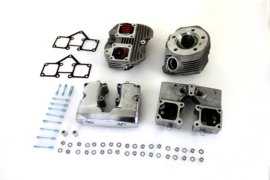 Shovelhead 66-77 Cylinder Head Set with Polished Rocker Box